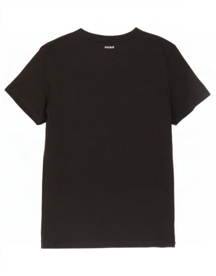 Hugo Boss Herre T-Shirt Top Lille Sort Bomuld