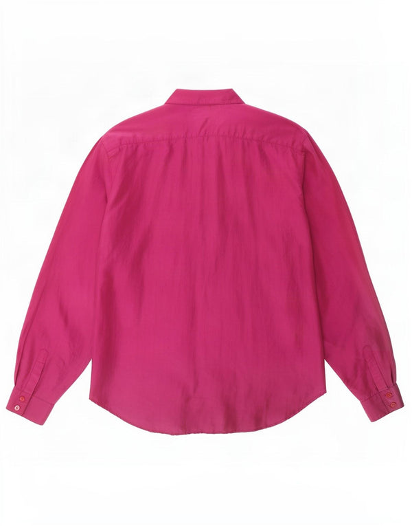 Vintage Womens Shirt UK 14 Medium Purple Silk