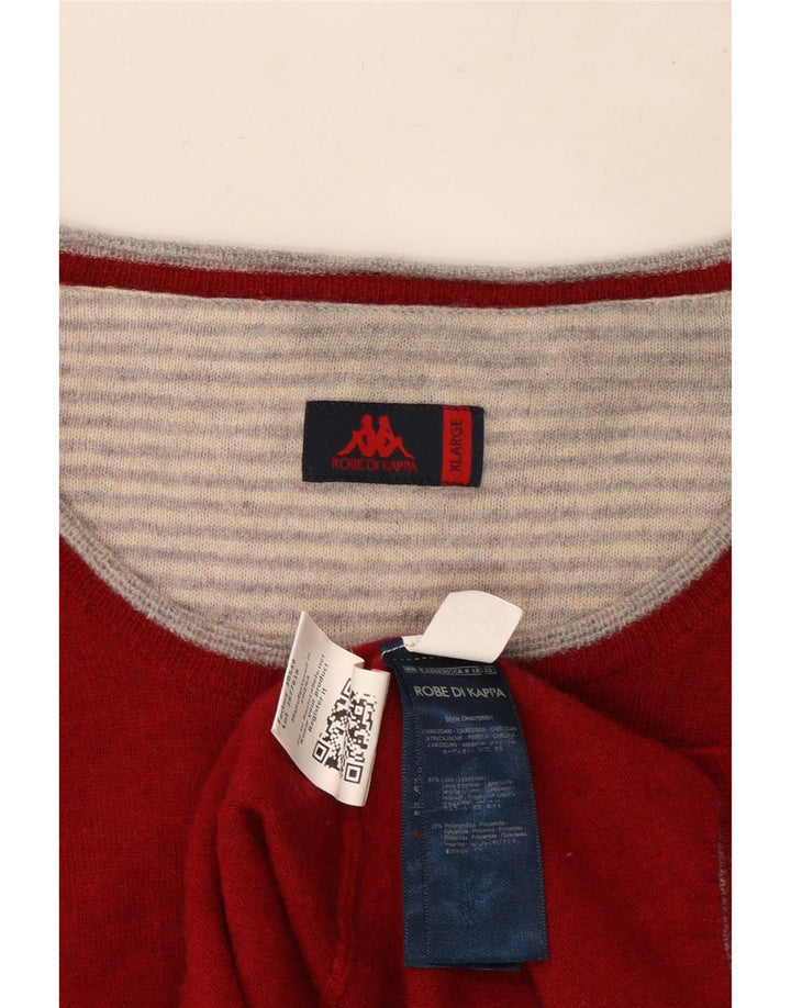 KAPPA Womens Cardigan Sweater UK 18 XL Red Wool