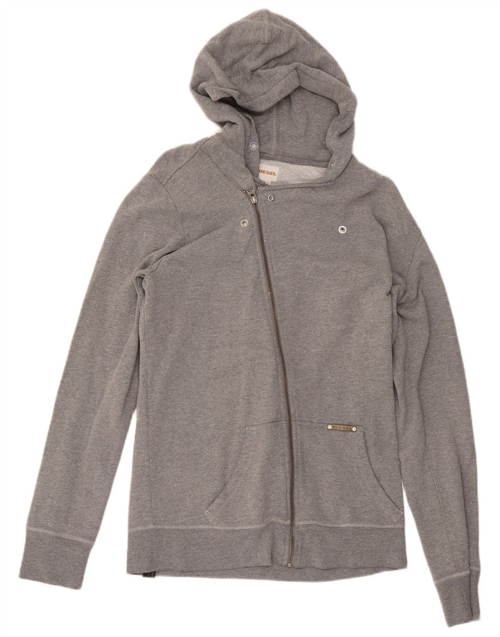 Diesel Womens Zip Hoodie Sweater UK 16 Large Grey