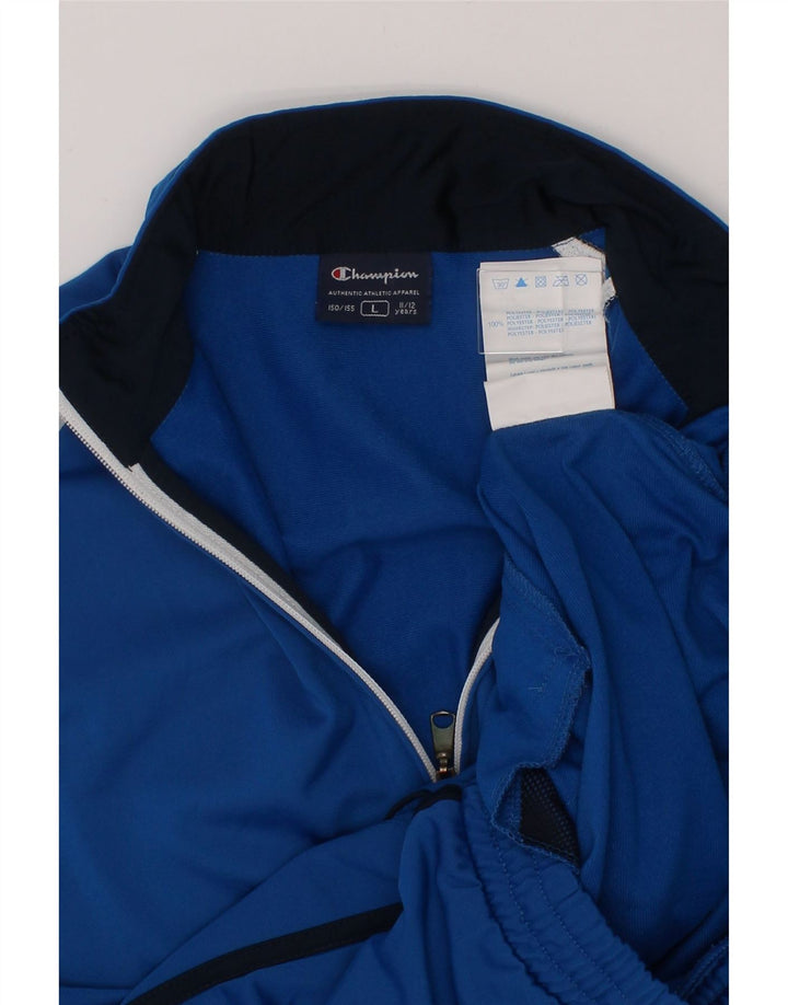 CHAMPION Boys Tracksuit Top Jacket 11-12 Years Large Blue Colourblock Vintage Champion and Second-Hand Champion from Messina Hembry 