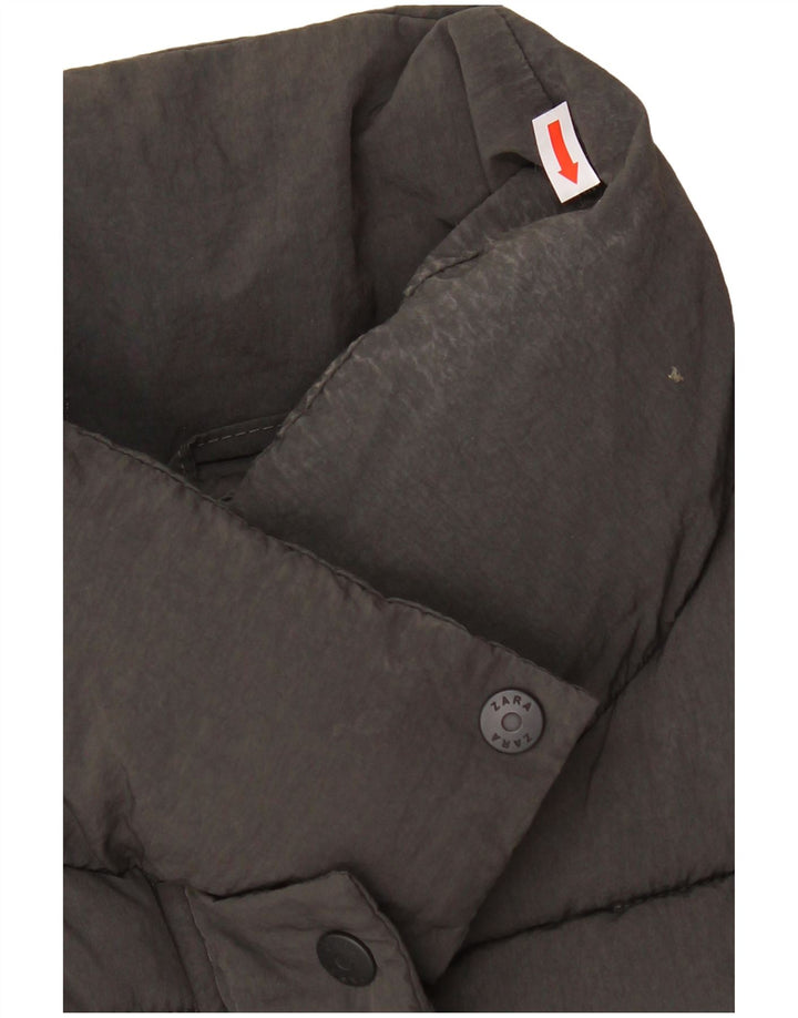 ZARA Girls Padded Gilet 13-14 Years Grey Polyester