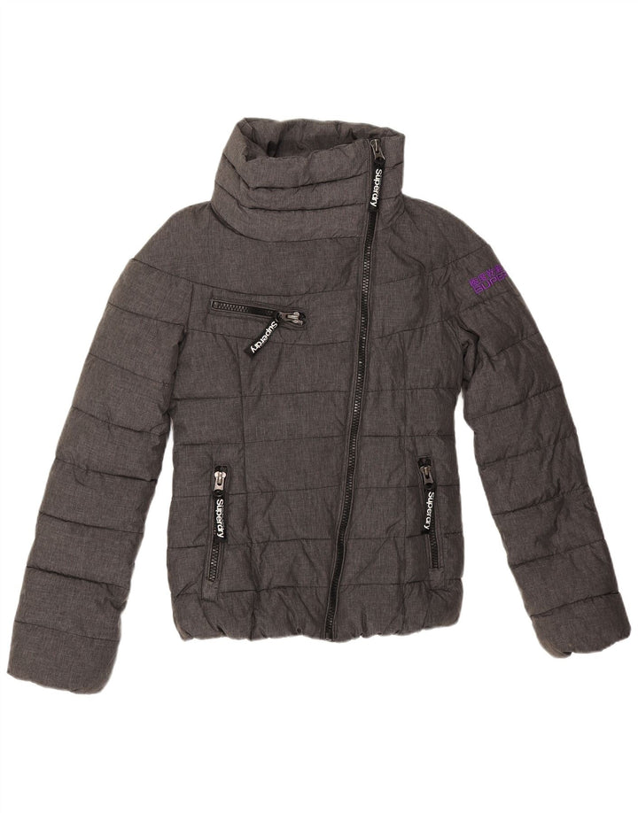 Superdry Chaqueta acolchada gráfica para mujer UK 6 XS Poliéster gris