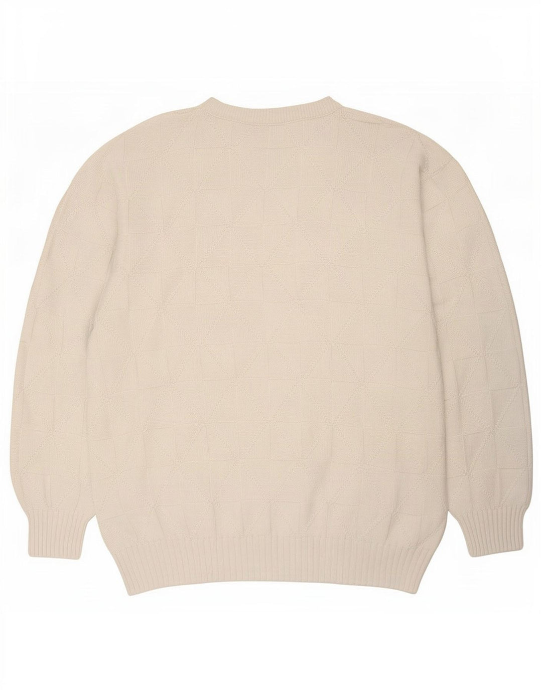 Vintage Mens Crew Neck Jumper Sweater XL White