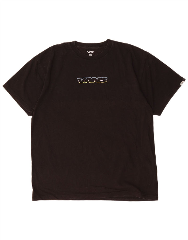 Vans Mens Graphic T-Shirt Top Large Black Cotton