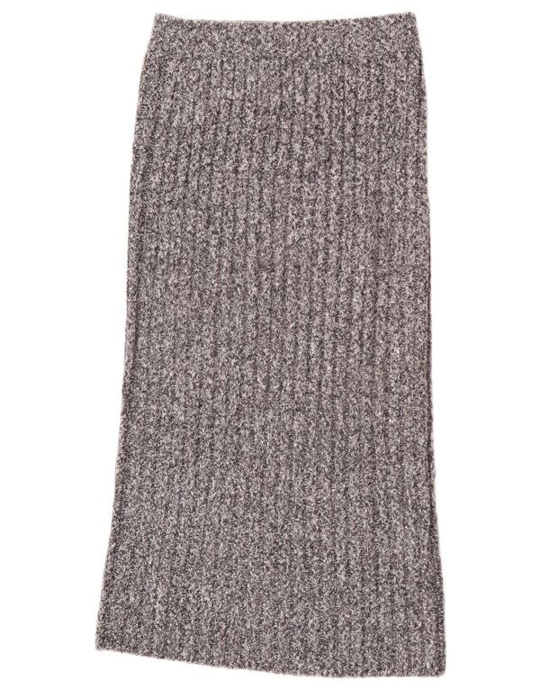 Gonna lunga in maglia da donna Zara piccola W26 poliestere grigio