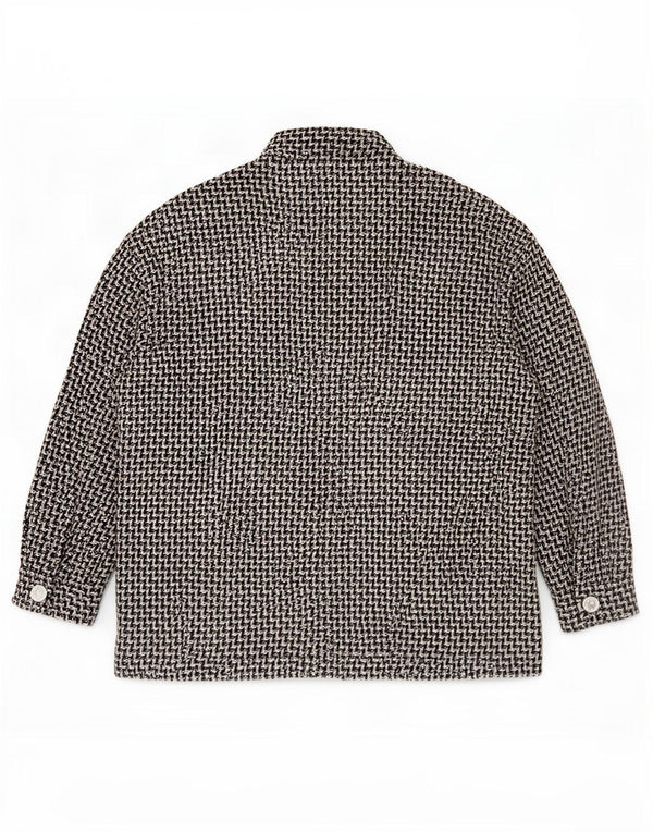 Giubbotto bomber oversize da donna Zara UK 14 cotone pied de poule nero medio