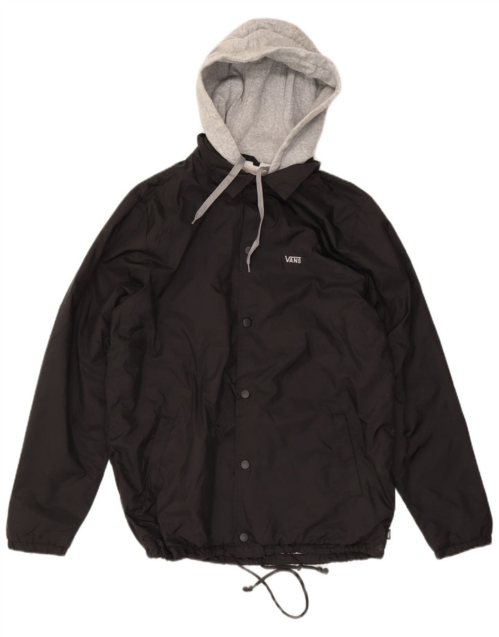 Giacca a vento con cappuccio da uomo Vans UK 38 nylon nero medio
