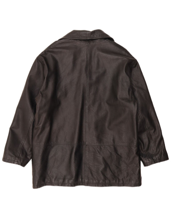 Jachetă de piele Conbipel pentru femei, cu ajustare largă, IT 42 Medium Black