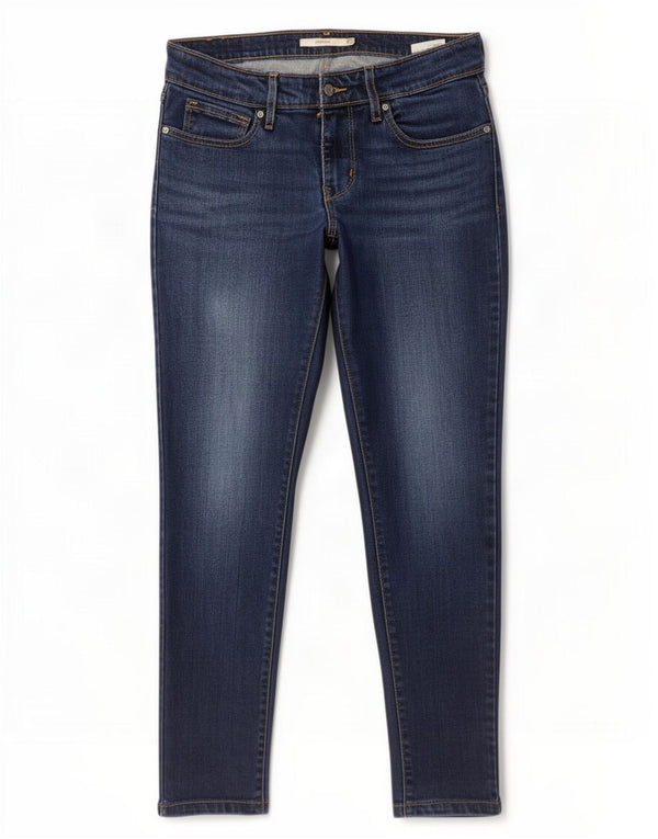 Levi's Womens 711 Skinny Jeans W27 L30 Navy Blue Lyocell