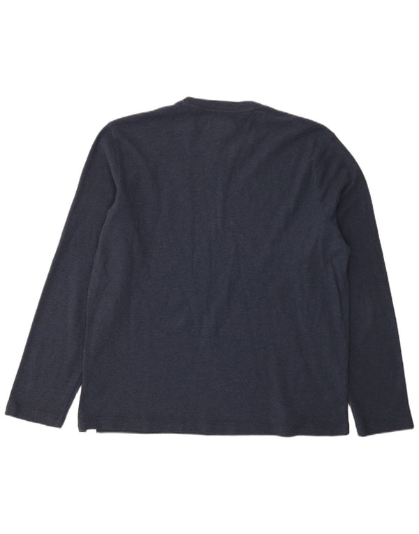 Tommy Hilfiger Herre Top Langærmet XL Marineblå Bomuld