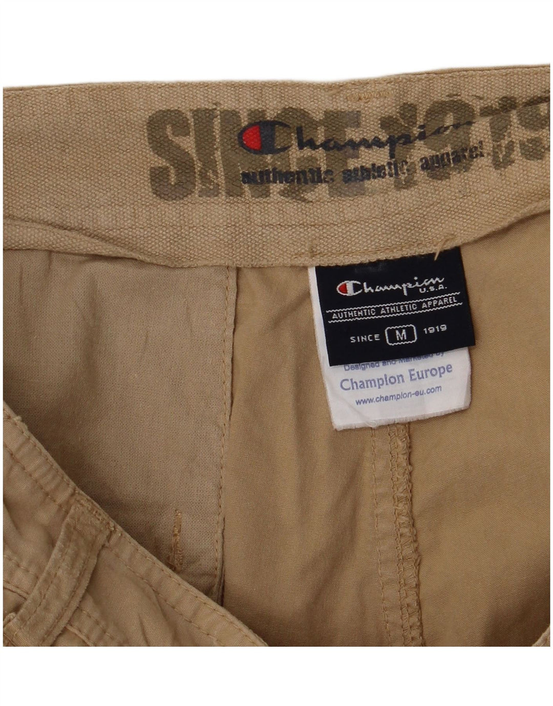 Champion Mens Cargo Shorts Medium W30  Beige Cotton