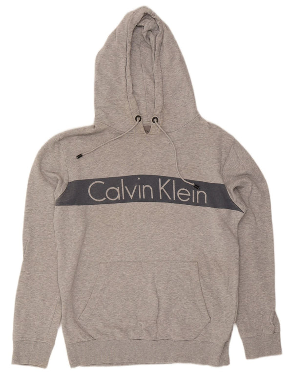 Calvin Klein Jeans Herren-Kapuzenpullover mit Grafik, mittelgrau, Farbblock