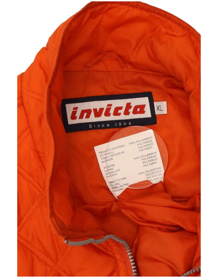 Invicta Mens Quilted Gilet UK 42 XL Orange Polyamide