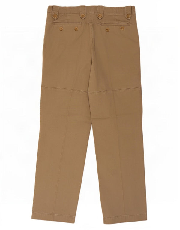 Dkny Mens Straight Casual Trousers W32 L32 Beige Cotton
