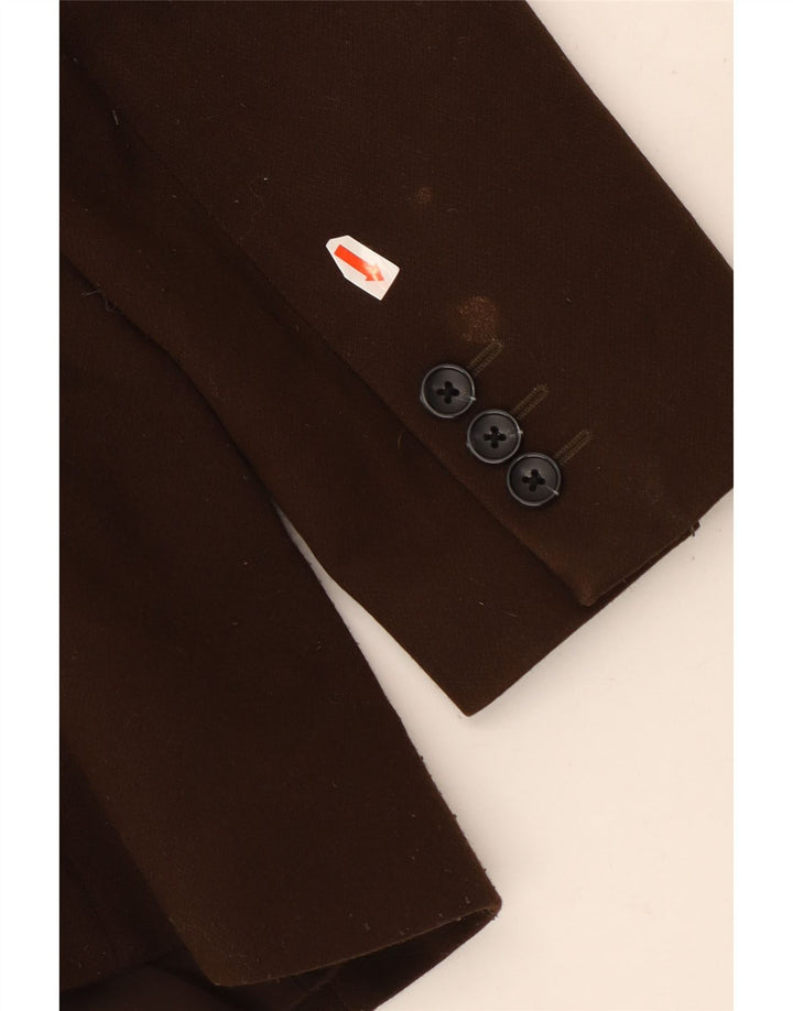 Marks & Spencer Dame Dobbeltradet Blazer Jacket UK 16 Stor Brun