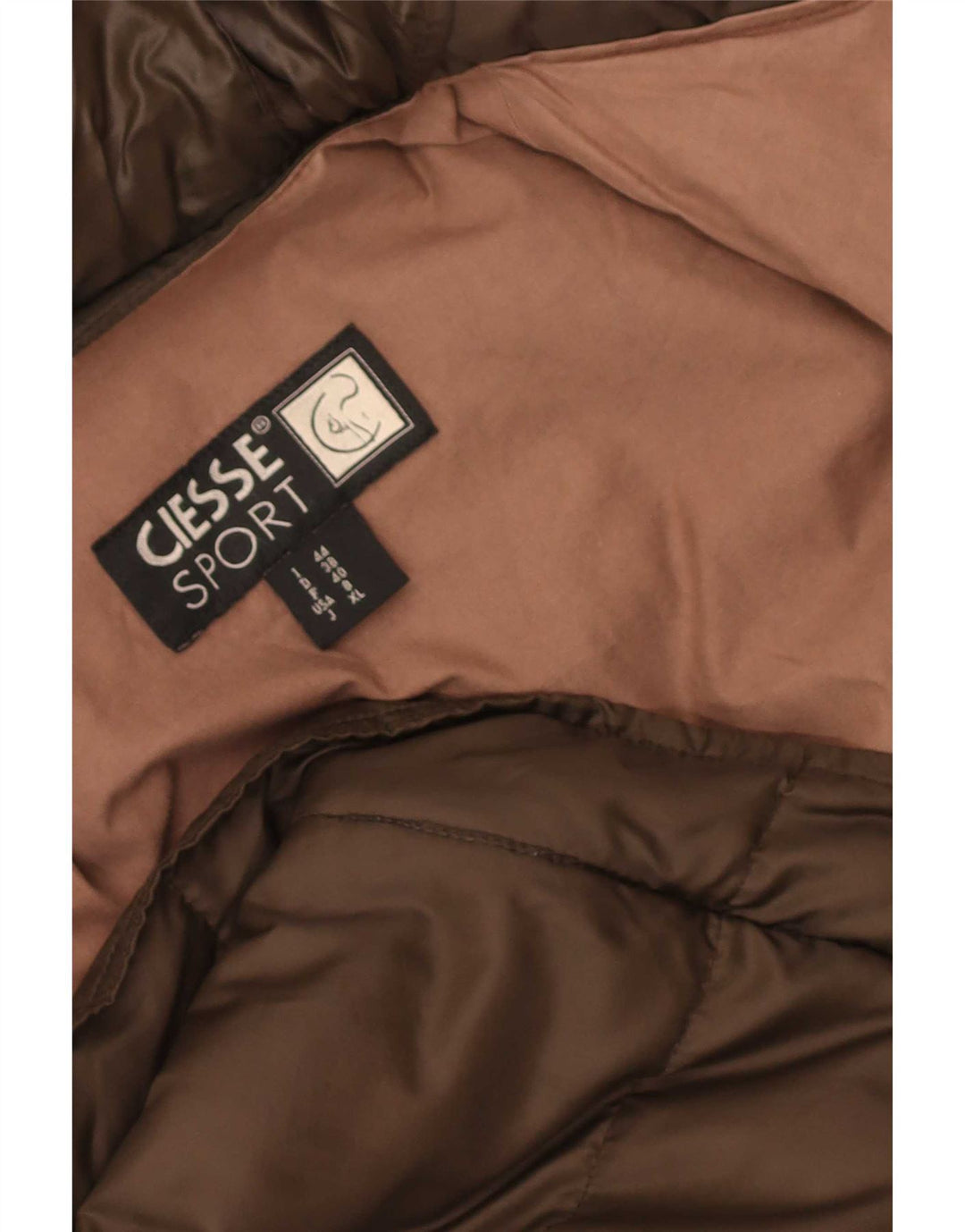 Ciesse Piumini Womens Hooded Padded Coat IT 44 Medium Brown