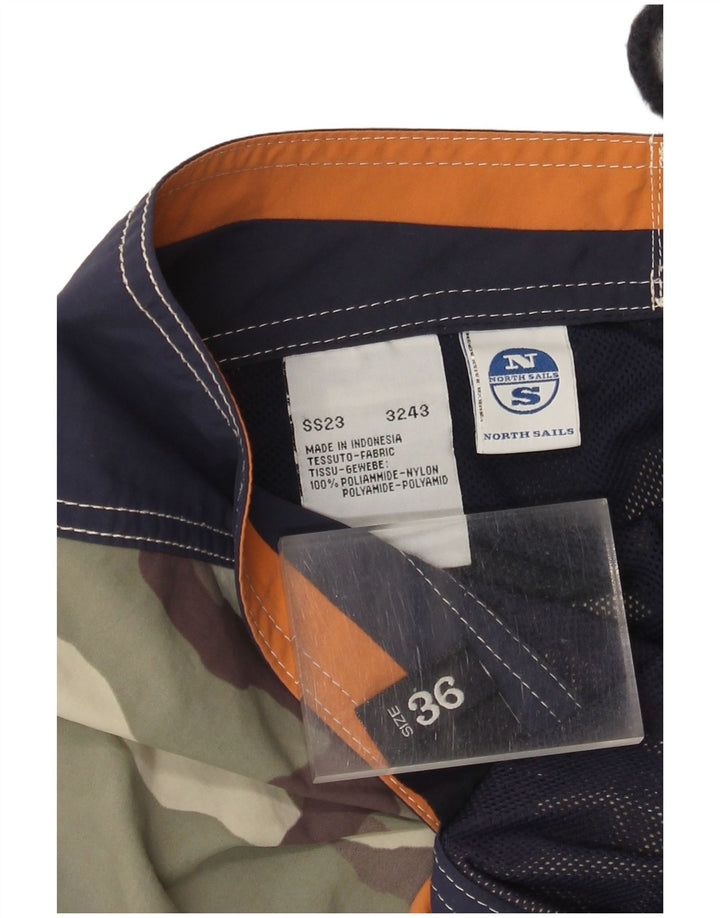 North Sails Mens Swimming Shorts Large Khaki Camouflage Polyamide
