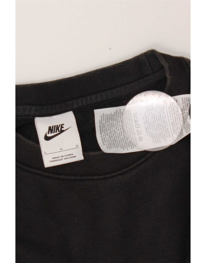 Nike Mens Sweatshirt Jumper Large Black Cotton