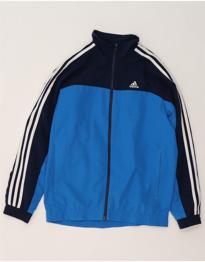 Adidas Boys Climalite træningsdragt topjakke 13-14 år Blå Colourblock