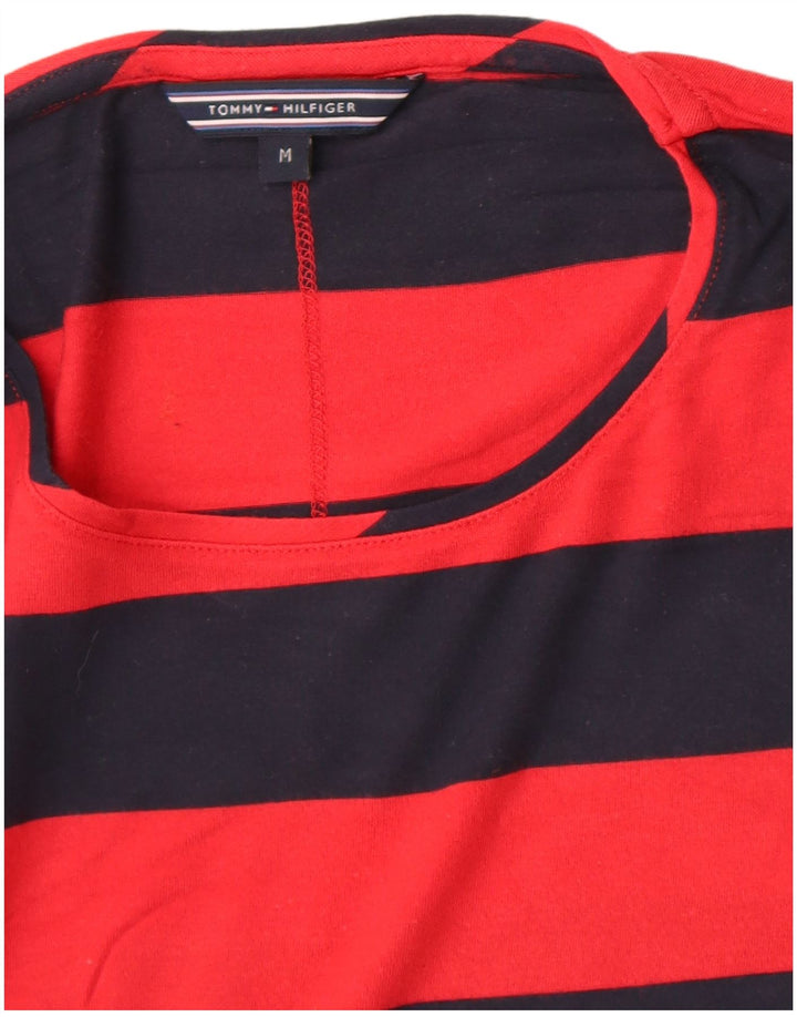 Tommy Hilfiger Womens T-Shirt Top UK 12 Medium Red Striped