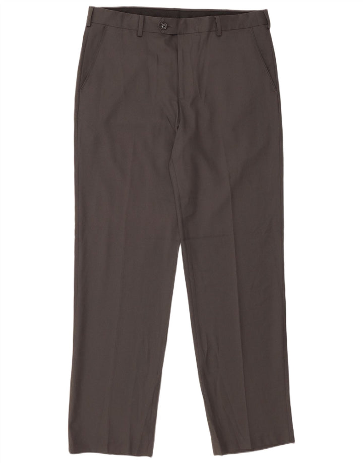 IZOD Straight Suit Bukser til mænd W34 L32 Grå polyester