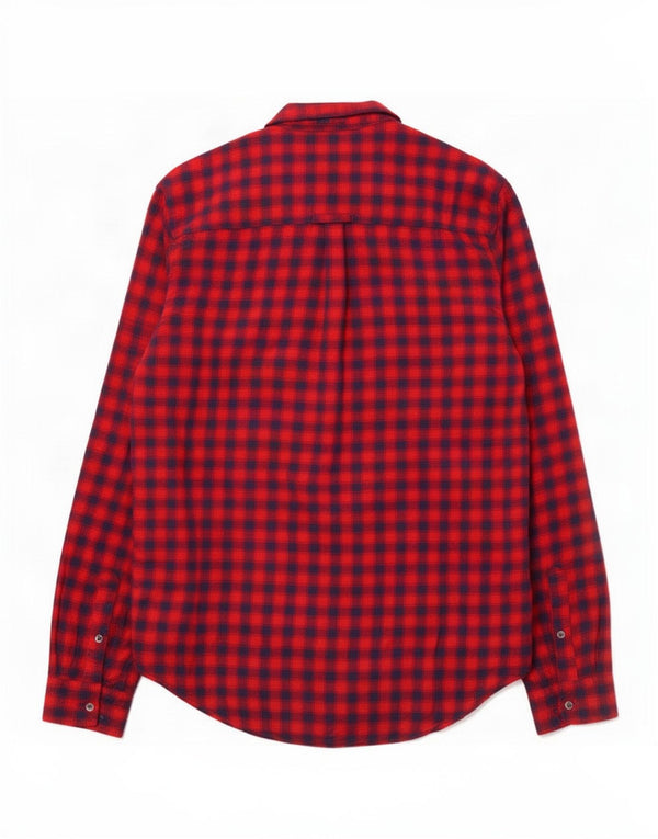 Camicia in flanella da donna Superdry UK 10 Small Red Gingham Viscosa