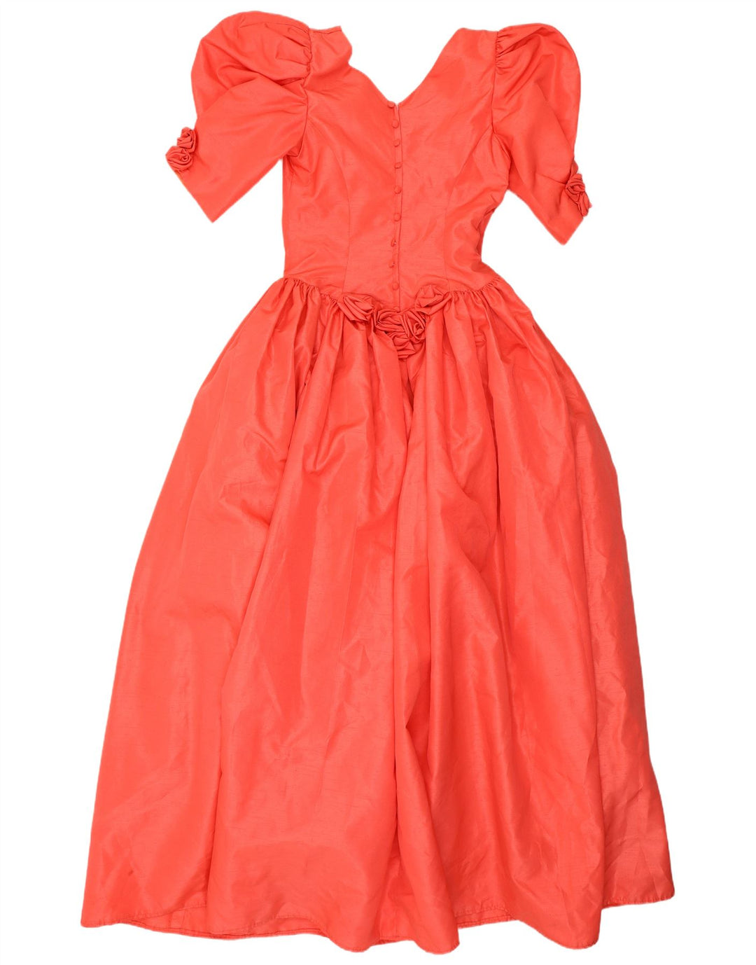Vintage Dame Maxi Dress UK 8 Small Orange