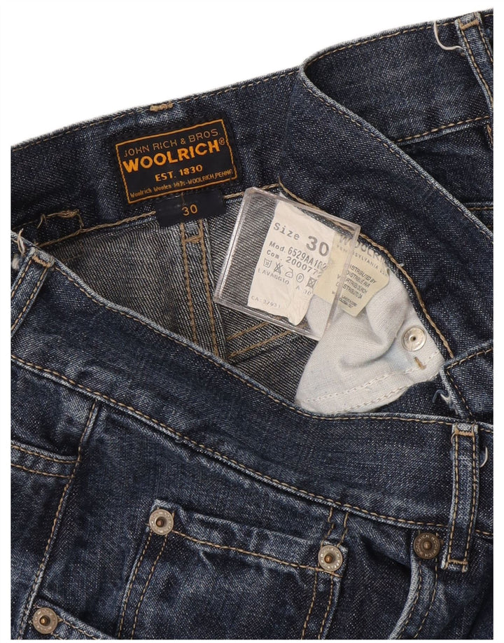 Woolrich Womens Straight Jeans W30 L32 Blue Cotton
