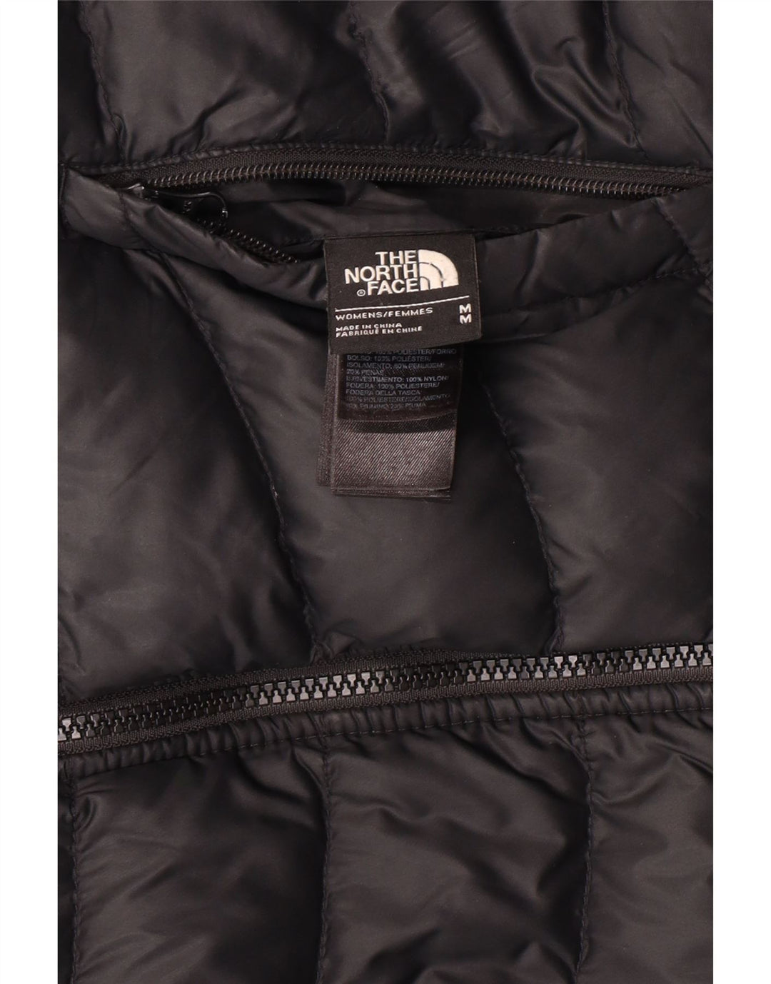The North Face Damen Reversibler gepolsterter Mantel UK 12 Mittelschwarzes Nylon