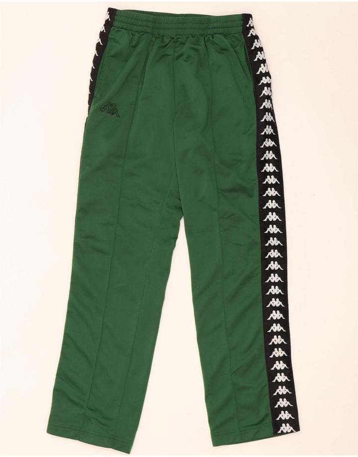 Kappa Mens Graphic Tracksuit Trousers Medium Green Colourblock Polyester