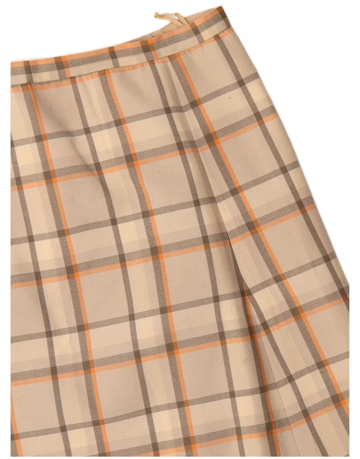 Gonna a trapezio da donna VINTAGE W30 a quadri beige medio