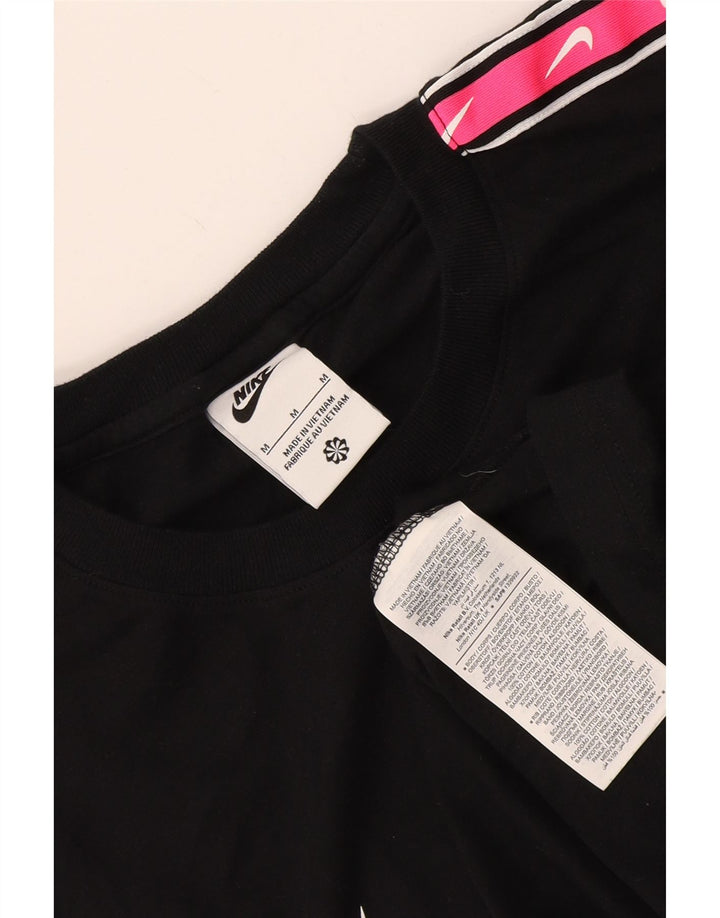 Nike Mens Graphic T-Shirt Top Medium Black Colourblock Cotton