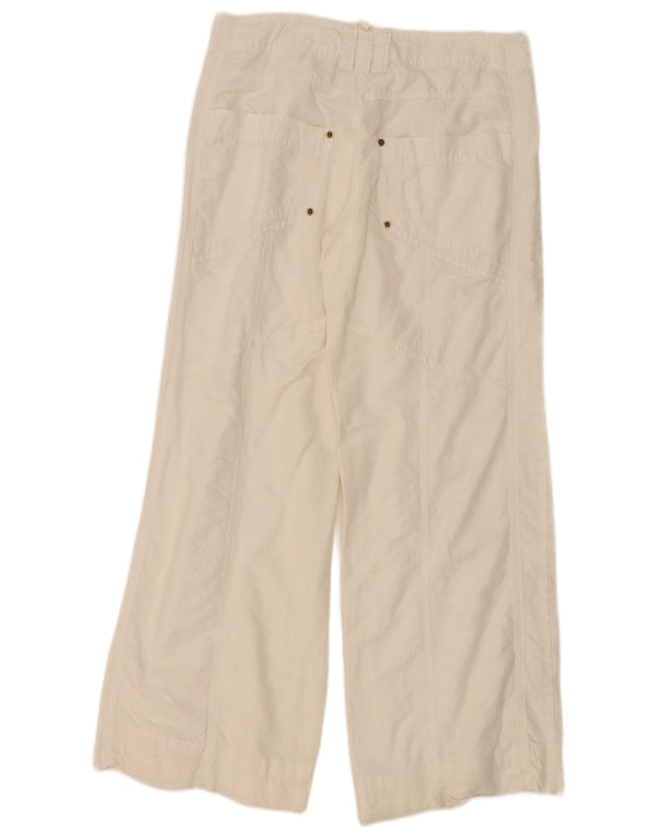 Mexx Womens Wide Leg Chino-bukser UK 14 Large W34 L31 White Linen