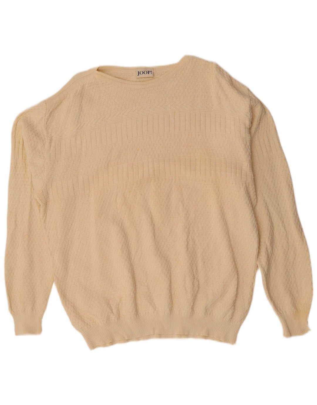 Suéter masculino JOOP com gola canoa IT 54 XL algodão branco