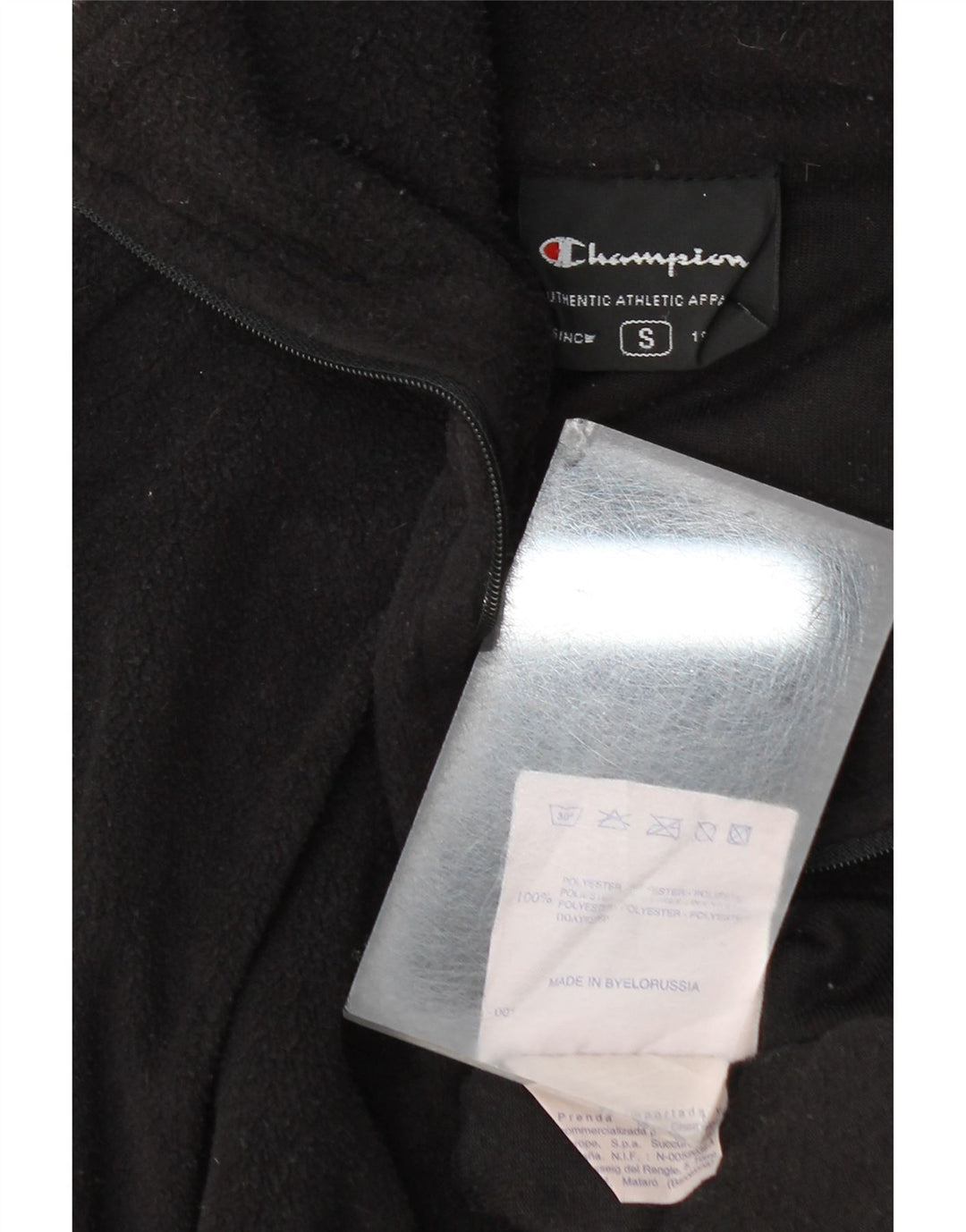 Champion herre lynlås-hals fleece jumper lille sort polyester