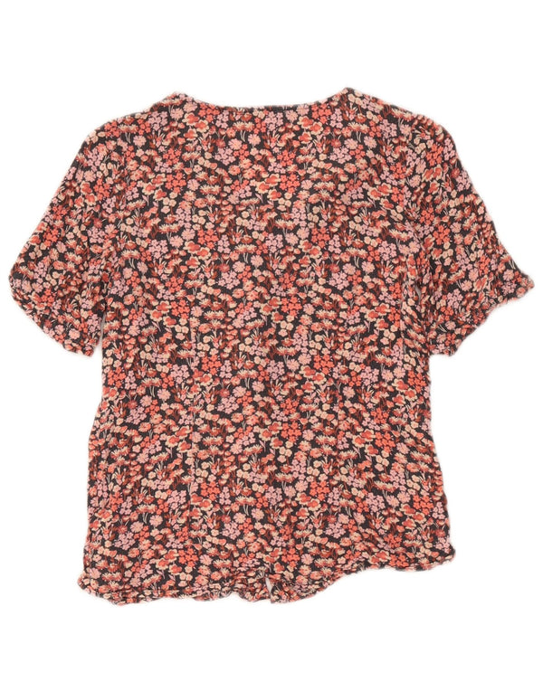 Fat Face Womens Short Sleeve Shirt Blouse UK 8 Small Multicoloured Floral