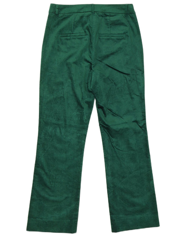 Marella Womens Bootcut Casual Trousers UK 6 XS W25 L26 Green Cotton