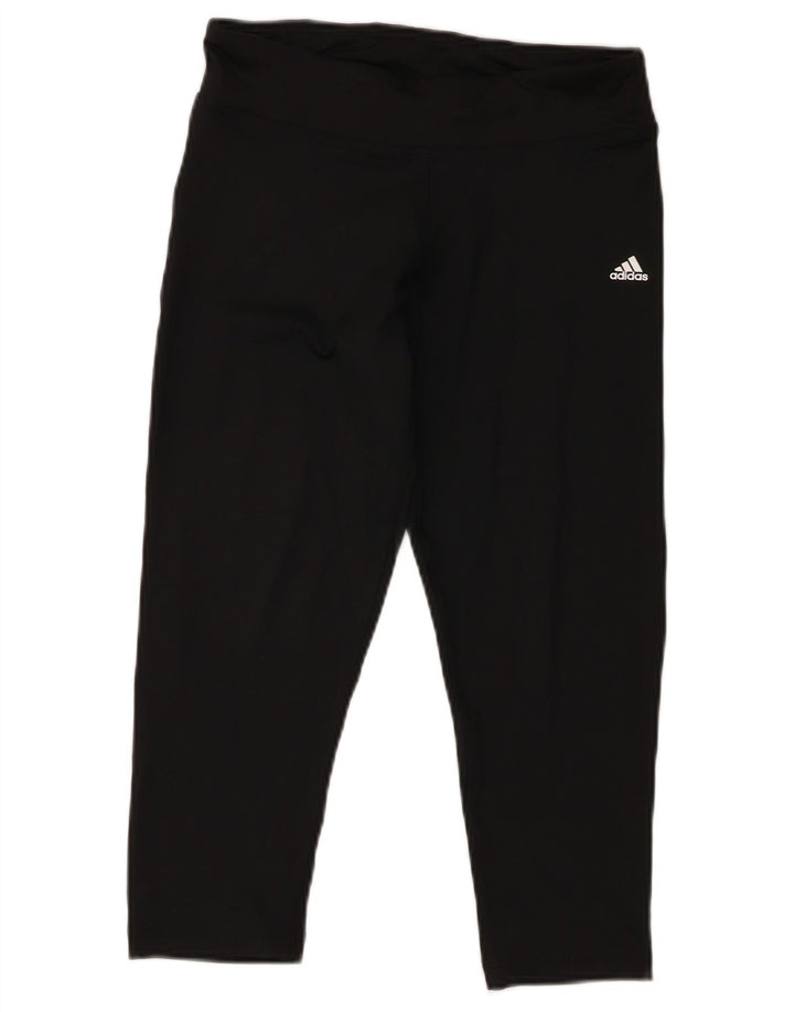 Leggings Adidas Climalite Capri da donna UK 10 piccolo poliestere nero