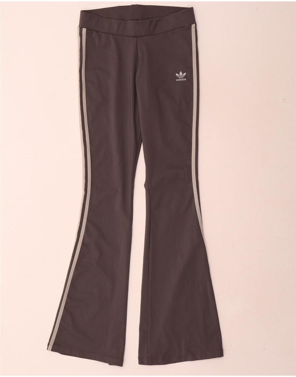 Adidas Γυναικείο κολάν Flare UK 12 Medium Grey Polyester