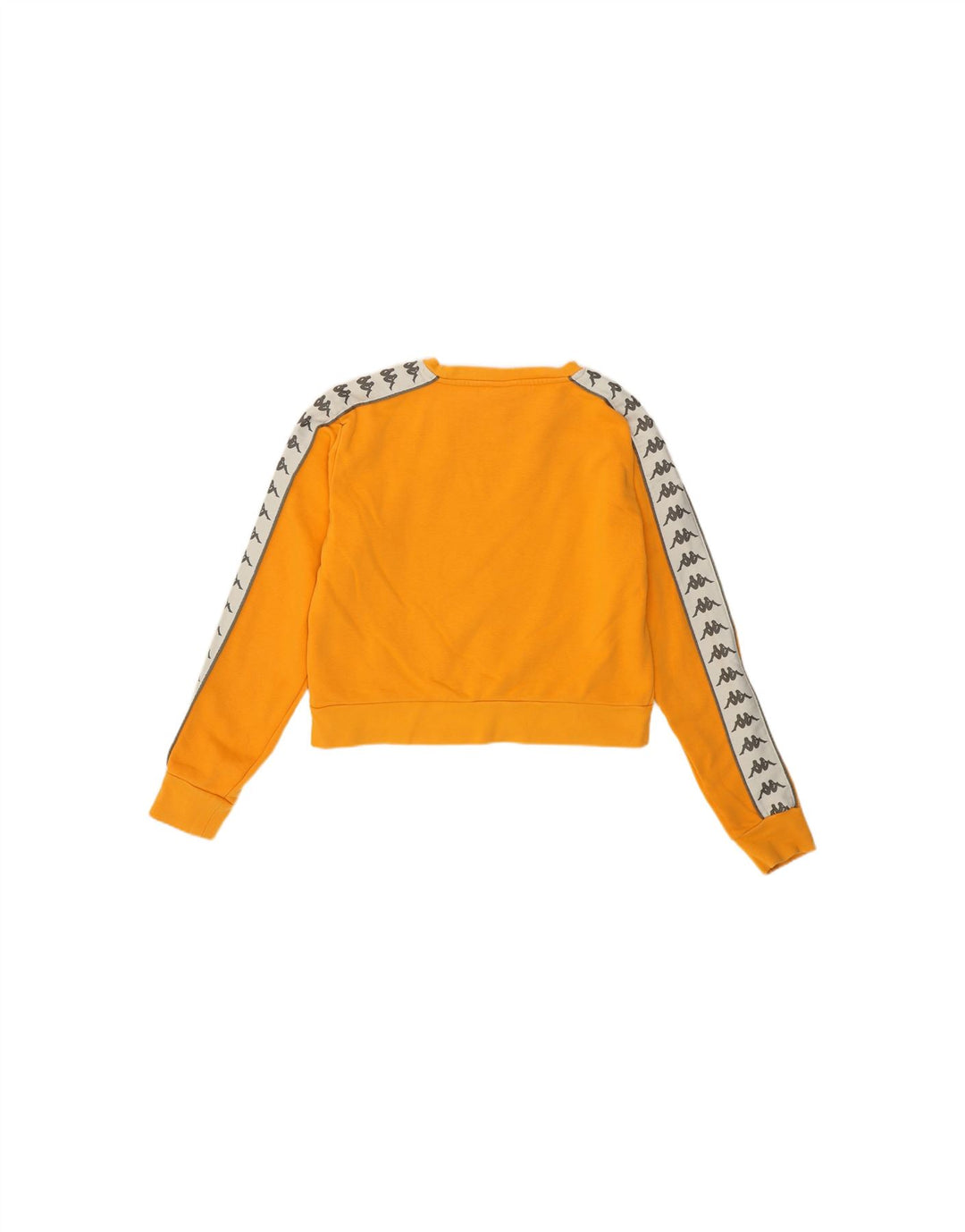 KAPPA Womens Crop Graphic Sweatshirt Jumper UK 14 Medium Orange
