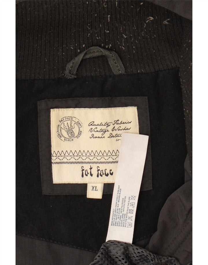 FAT FACE Mens Hooded Utility Jacket UK 42 XL Grey Nylon