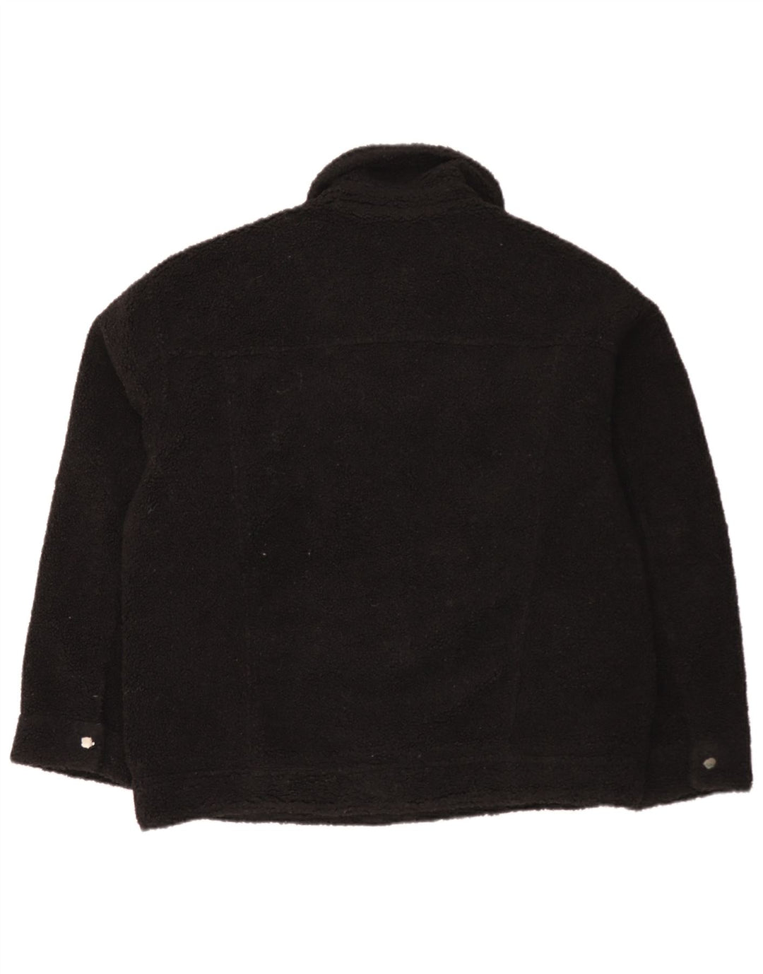 Topshop Veste bomber surdimensionnée en polaire pour femme UK 14 Noir moyen Polyester
