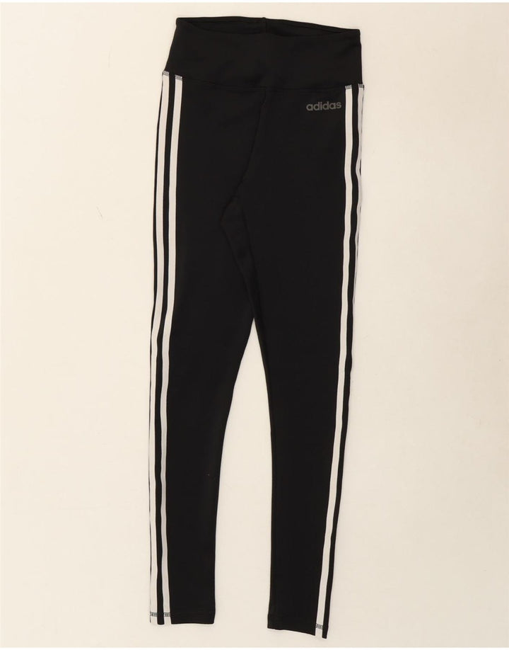 ADIDAS Womens Climalite Leggings UK 4/6 XS Black Polyester Vintage Adidas and Second-Hand Adidas from Messina Hembry 