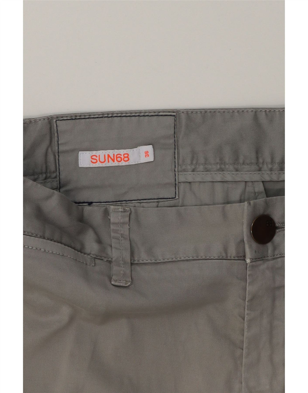 SUN68 Mens Slim Chino Trousers W36 L33 Grey Cotton Vintage Sun68 and Second-Hand Sun68 from Messina Hembry 