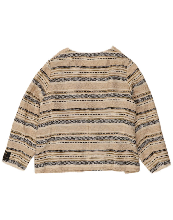 Jachetă pentru femei Marks & Spencer UK 24 4XL, bumbac cu dungi bej