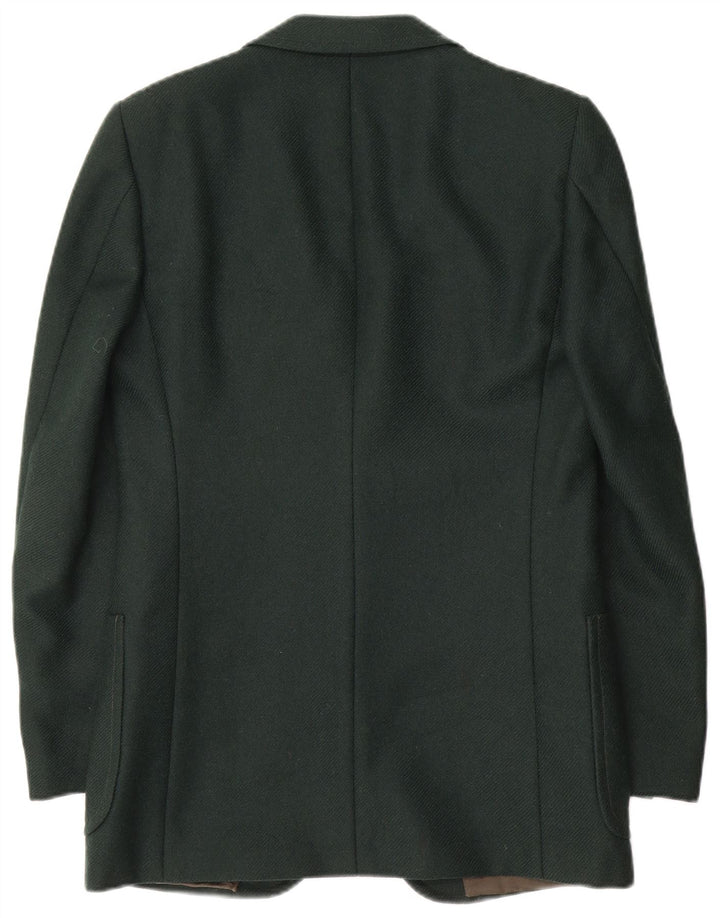 Jaqueta blazer masculina Facis com 2 botões Reino Unido 36 pequena lã verde