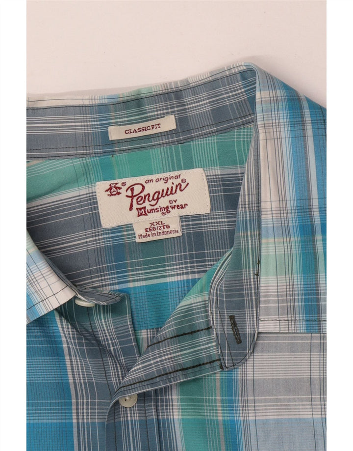 Penguin Mens Classic Fit Shirt 2XL Blue Check