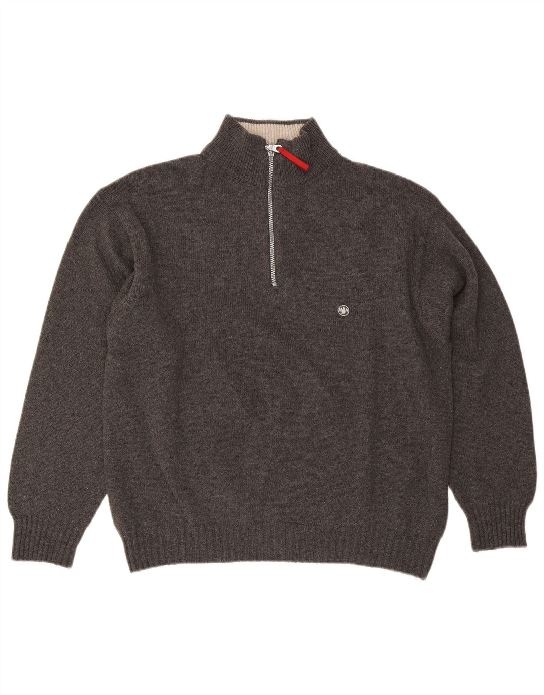 Murphy & Nye Herre Zip Neck Jumper Sweater Large Grå