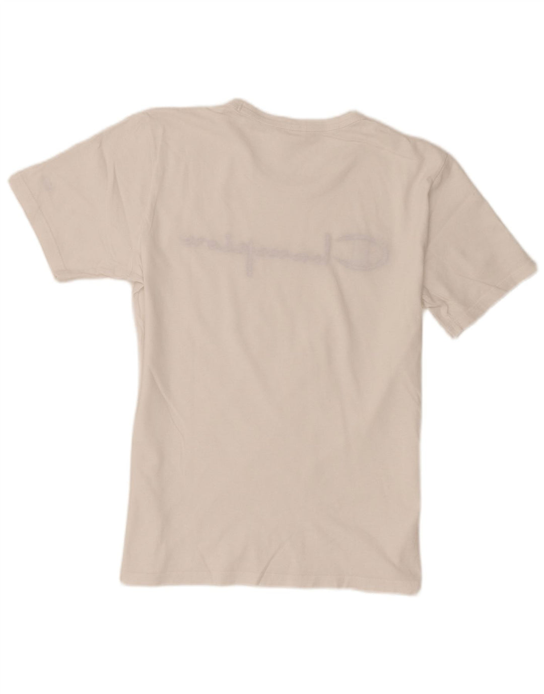 Champion Mens Graphic T-Shirt Top Medium White Cotton
